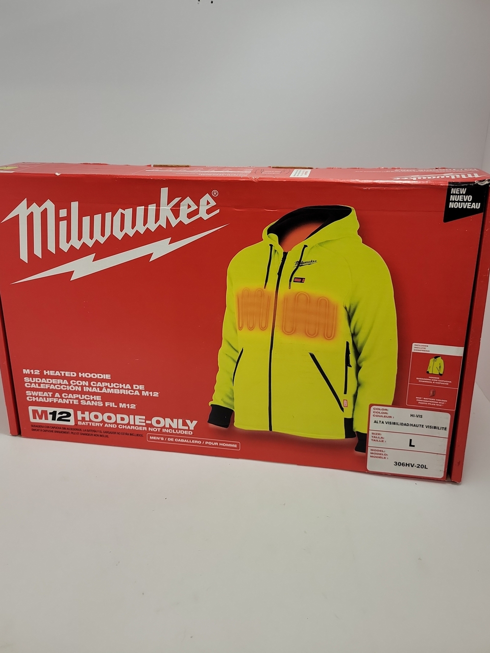 Milwaukee High-Vis Yellow Heated Hoodie - M12